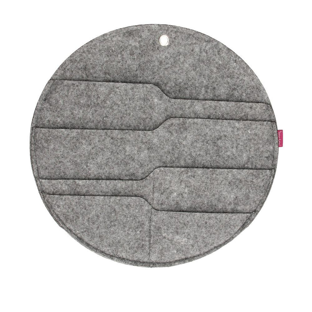 Organizzatore da parete rotondo con tasche grigio L - 35 cm