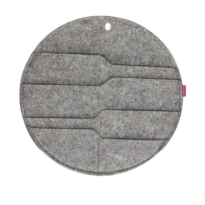 Organizzatore da parete rotondo con tasche grigio L - 35 cm
