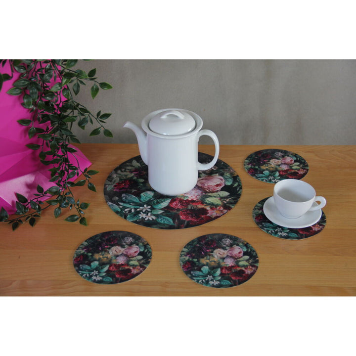 Set di tovagliette rotonde in feltro 1 + 4 - BUNCH