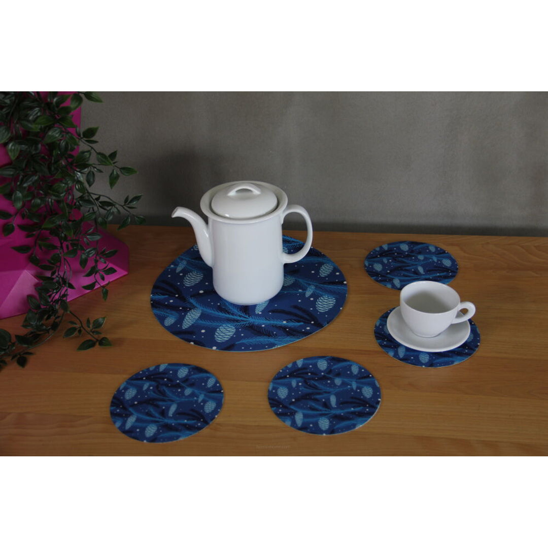 Set di tovagliette rotonde in feltro 1 + 4 - CONO