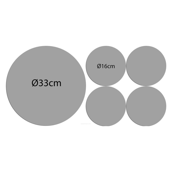 Set di tovagliette rotonde in feltro 1 + 4 - CONO