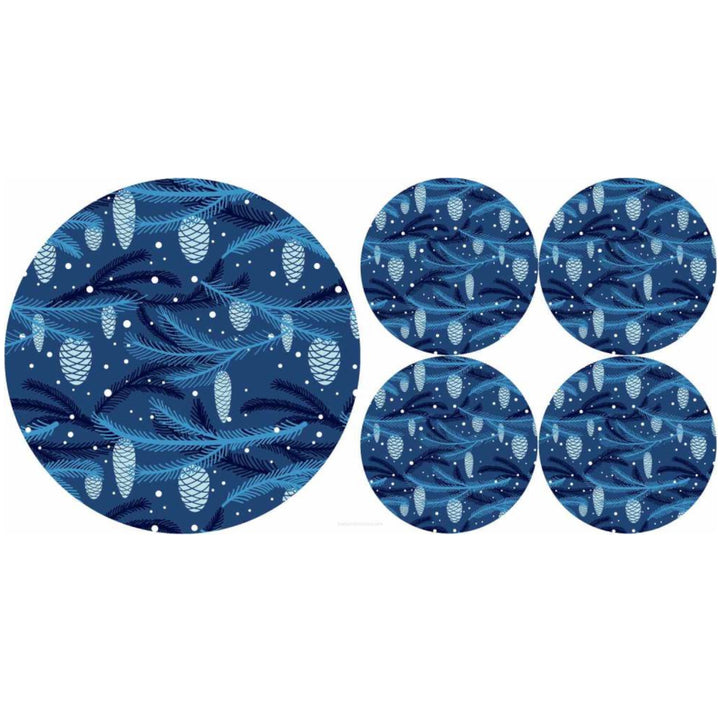 Set di tovagliette rotonde in feltro 1 + 4 - CONO