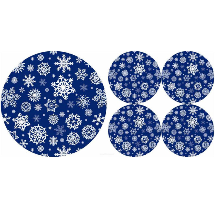 Set di tovagliette rotonde in feltro 1 + 4 - SNOW