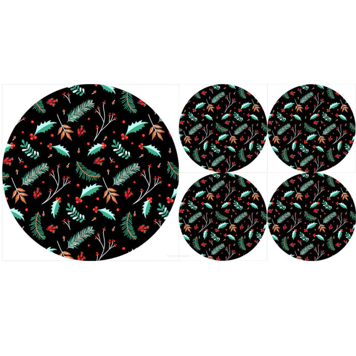 Set di tovagliette circolari in feltro 1 + 4 - OSTROKRZEW