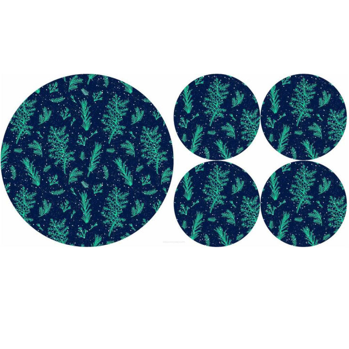 Set di tovagliette rotonde in feltro 1 + 4 - JUNIPER