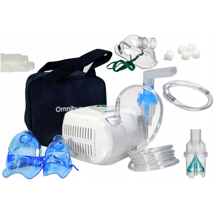 Inalatore a compressore Omnibus BR-CN116 bianco + tubo + borsa