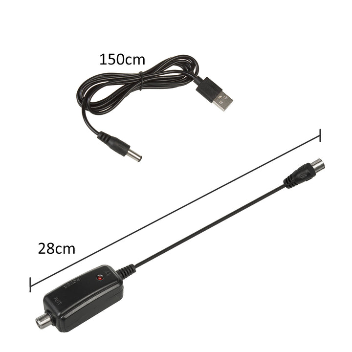 Antenna TV direzionale DVB-T MUX 8 + adattatore usb 5 V