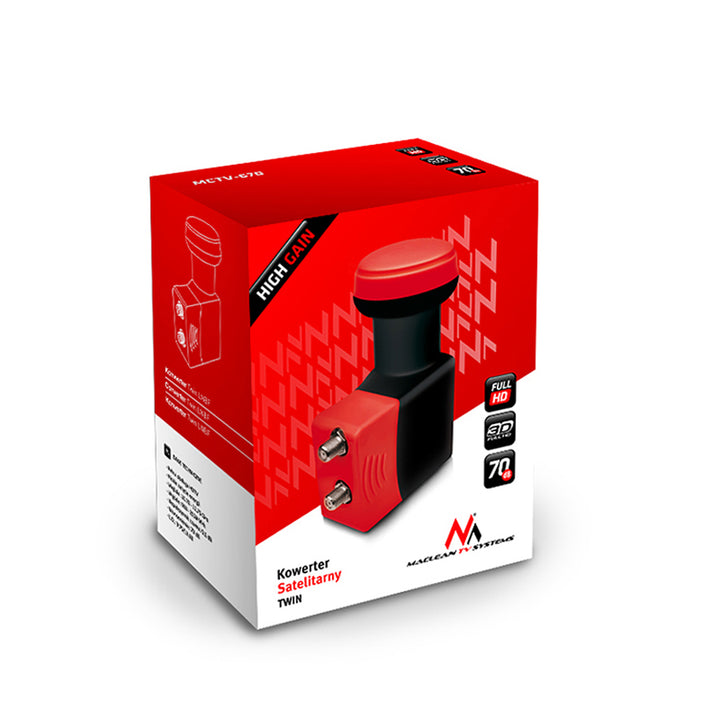Centro di controllo satellitare gemello SAT Maclean 4K 8K + cavo HDMI