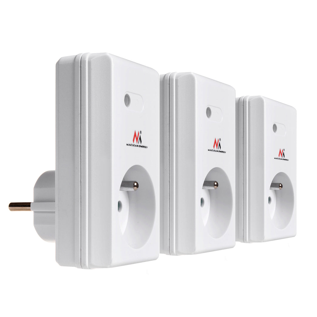 Presa wireless MCE153 3 pz. 3600W + 2 telecomandi + batterie per telecomandi