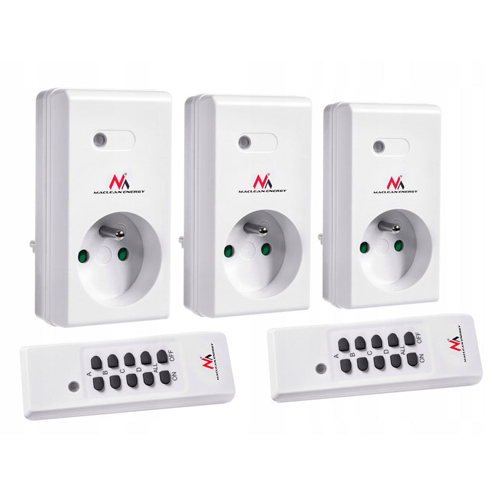Presa wireless MCE153 3 pz. 3600W + 2 telecomandi + batterie per telecomandi