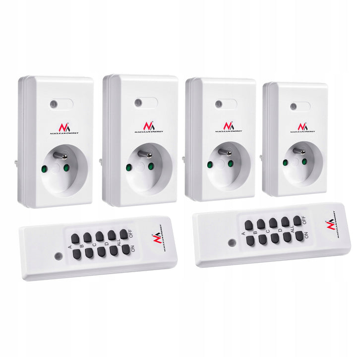 Prese wireless MCE153 4 pz. 3600W + 2 telecomandi + batterie per telecomandi