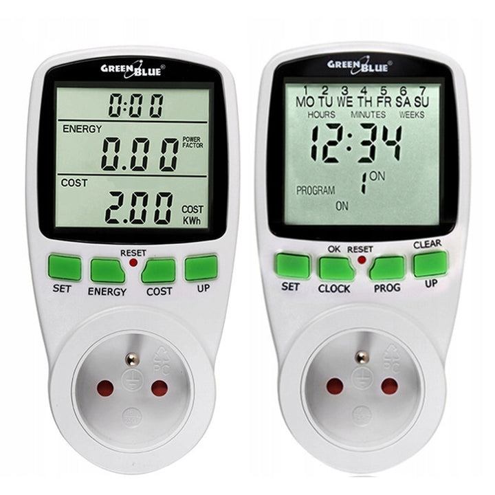 Set di contatori di energia GreenBlue GB202 + progrmatore GreenBlue GB105