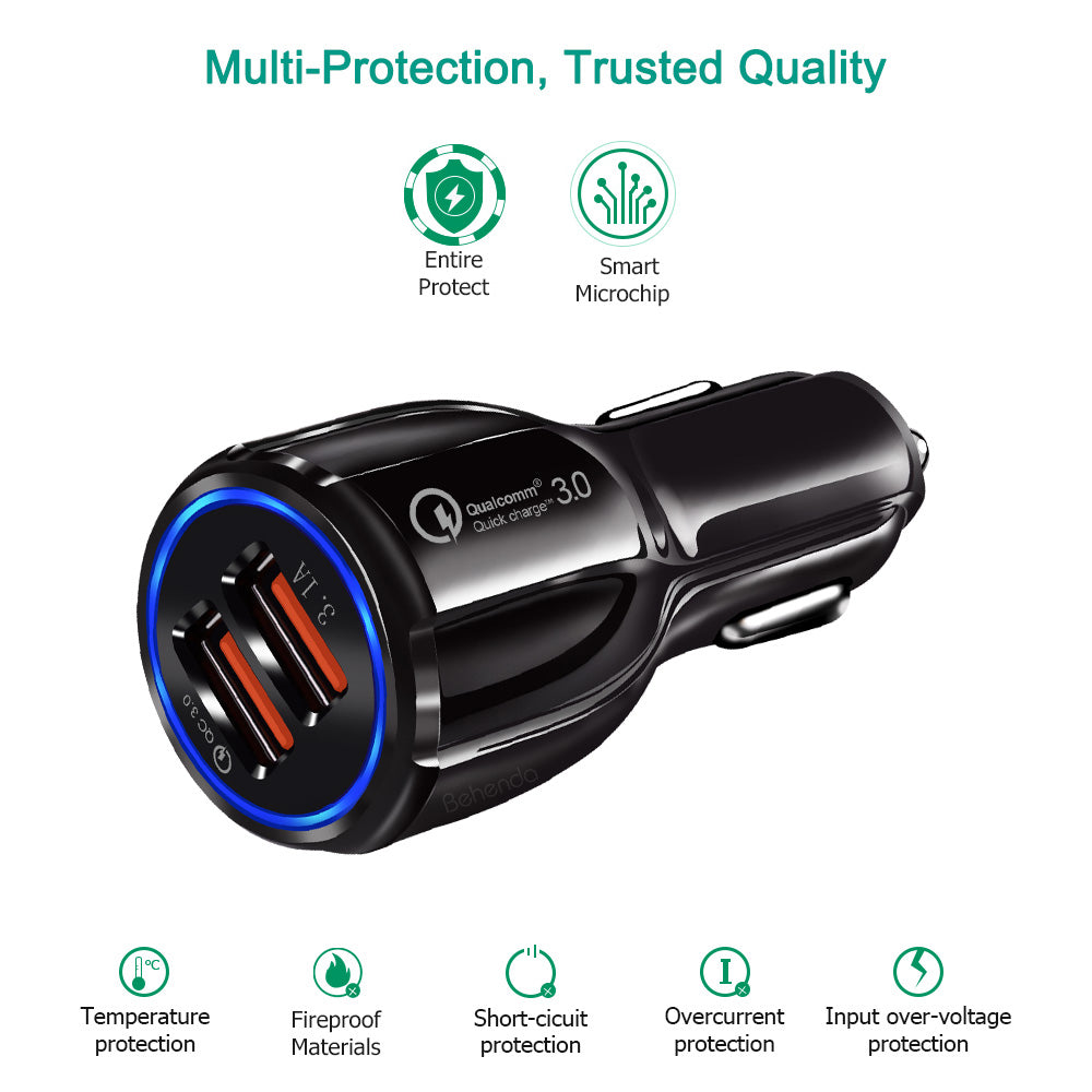 Caricatore per auto USB Maclean Energy 6100 mA + cavo