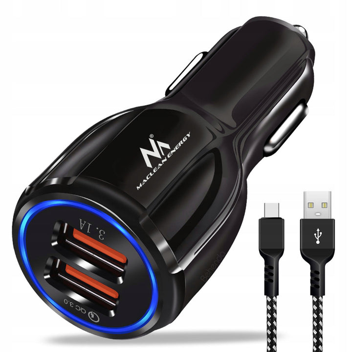 Caricatore per auto USB Maclean Energy 6100 mA + cavo
