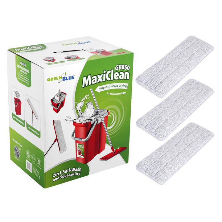 Secchio automatico per mop piatti+3 inserti in microfibra