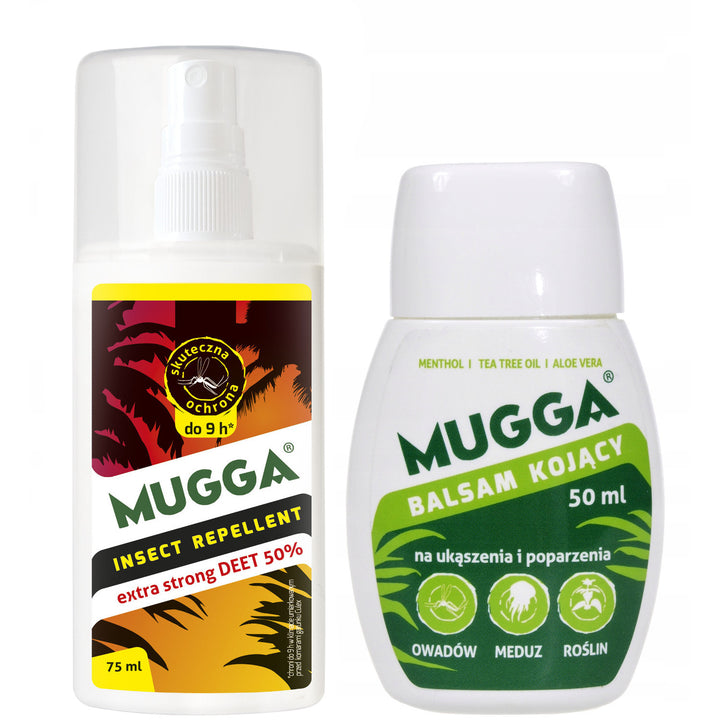 Mugga Strong 50% Deet per zanzare e zecche + Mugga Balm