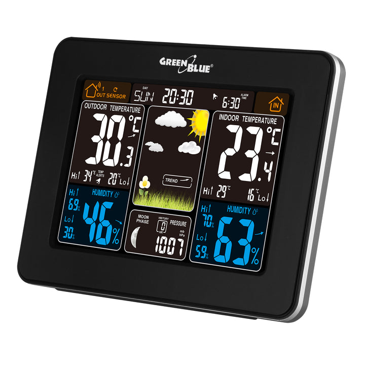 Stazione meteo GreenBlue GB523 + batteria + alimentatore