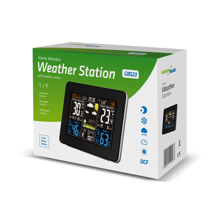 Stazione meteo GreenBlue GB523 + batteria + alimentatore