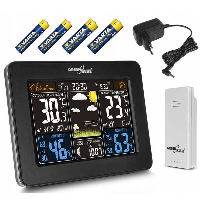 Stazione meteo GreenBlue GB523 + batteria + alimentatore