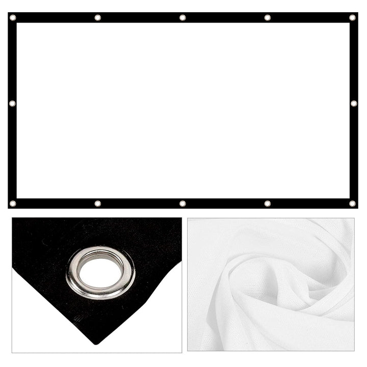 Schermo di proiezione Maclean, 120", 265x149cm, bordo 25mm 16:9, ganci di tensione, MC-982