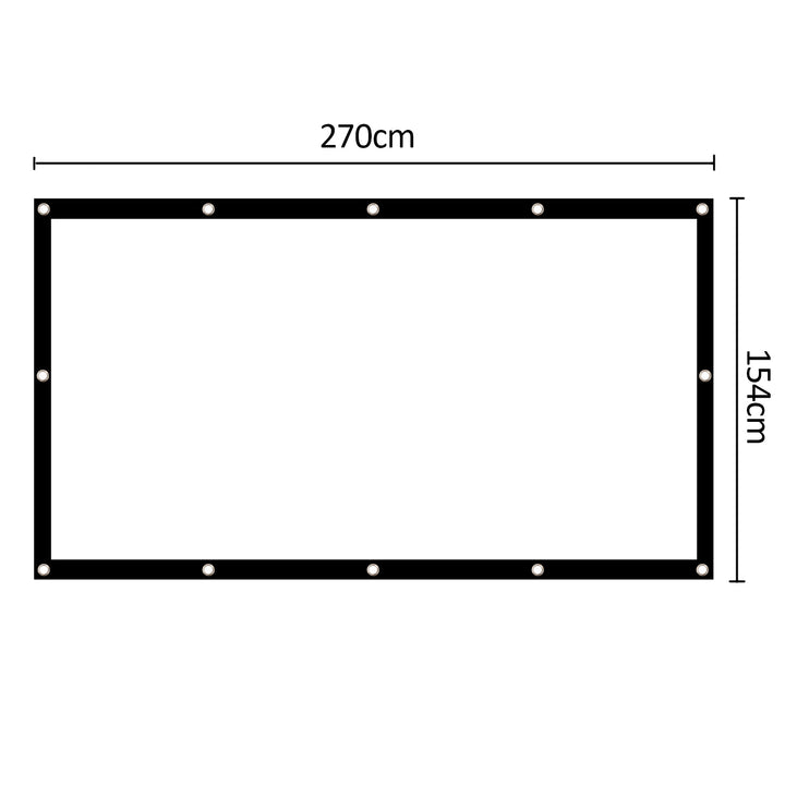 Schermo di proiezione Maclean, 120", 265x149cm, bordo 25mm 16:9, ganci di tensione, MC-982
