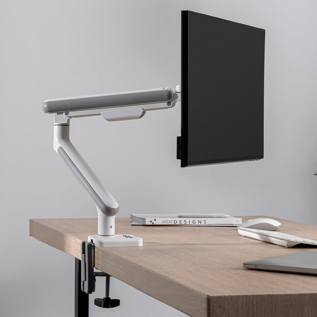 Supporto per monitor LCD Ergo Office, molla a gas, VESA 75x75 e 100x100, 17-32" 9kg, ER-751