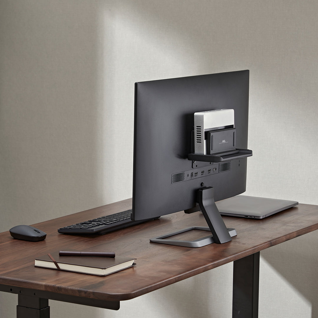 Supporto per terminali Thin Client/Mini PC Maclean, nero, adatto a supporti VESA, indipendente, MC-454