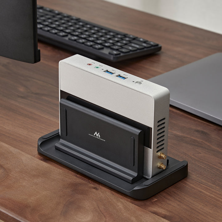 Supporto per terminali Thin Client/Mini PC Maclean, nero, adatto a supporti VESA, indipendente, MC-454