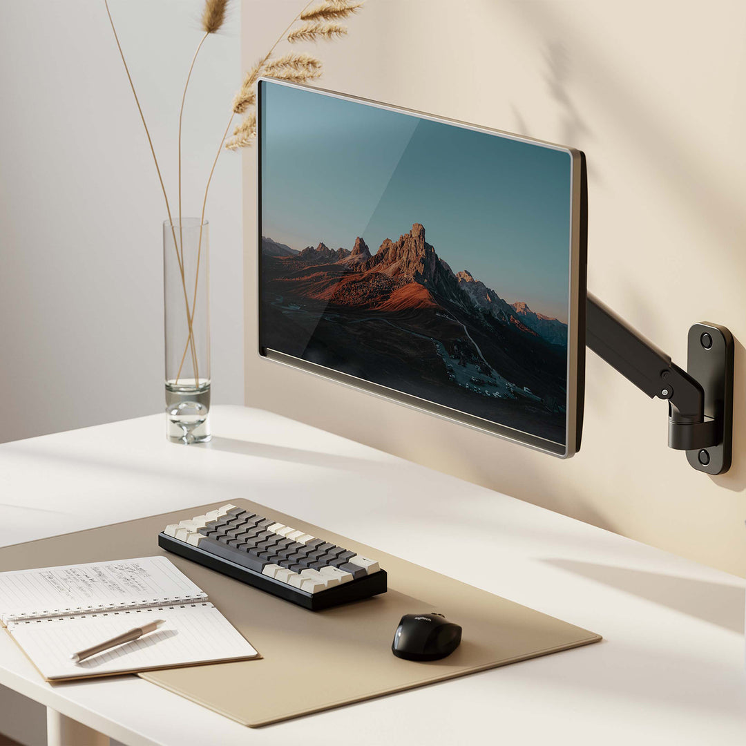 Supporto a parete per monitor Maclean, 17-27'', 7 kg max, molla a gas, MC-458