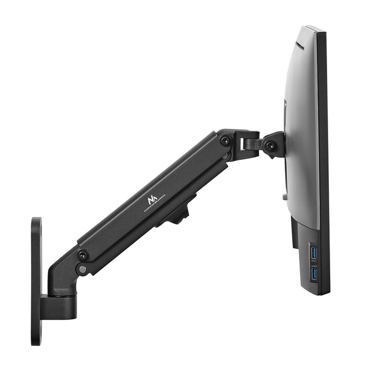 Supporto a parete per monitor Maclean, 17-27'', 7 kg max, molla a gas, MC-458