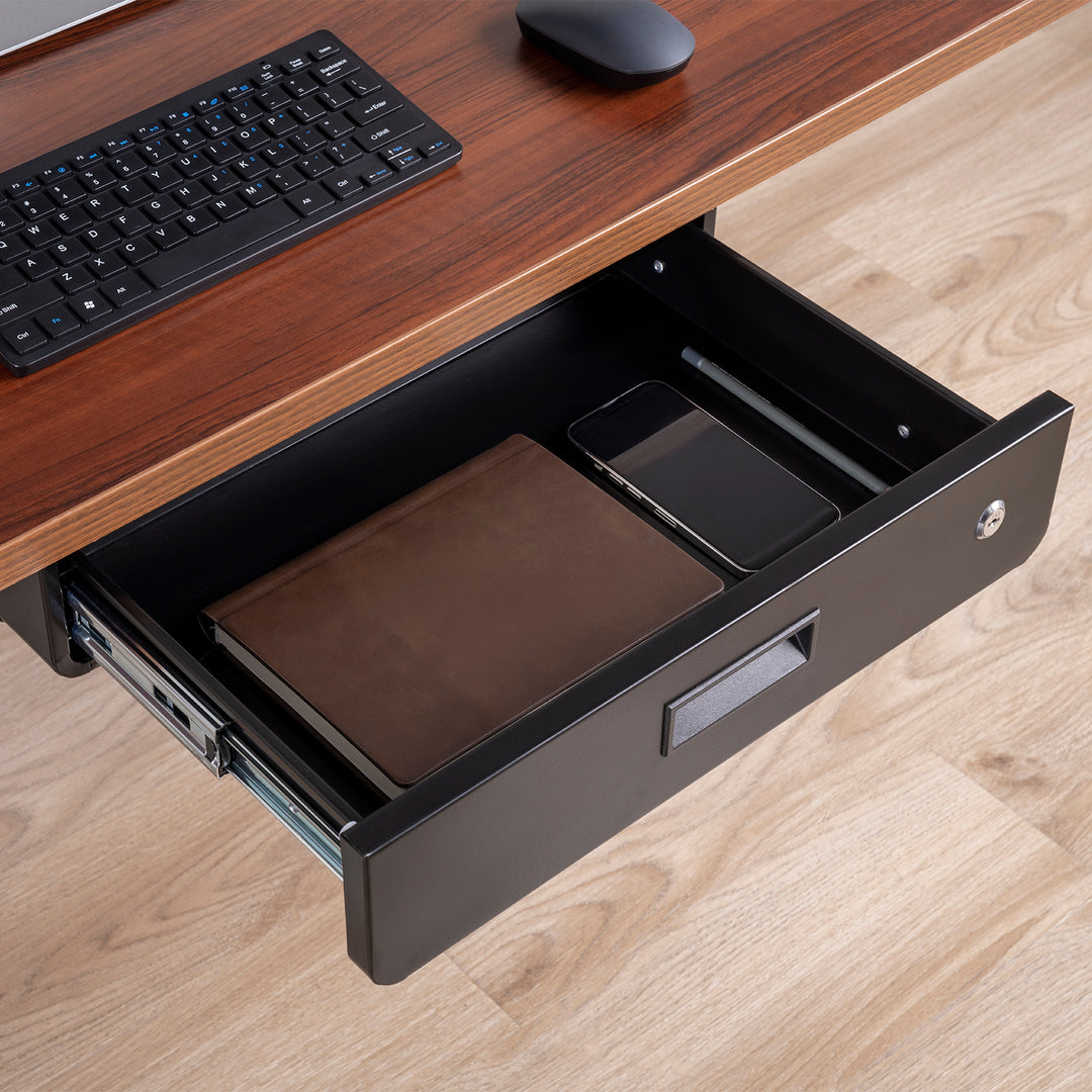 Cassetto ergonomico sotto la scrivania, organizer Maclean, nero, max 5 kg, MC-461