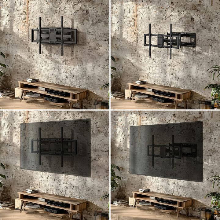 Supporto TV economico Maclean, max VESA900x600, 60-120", 120kg, nero, MC-482
