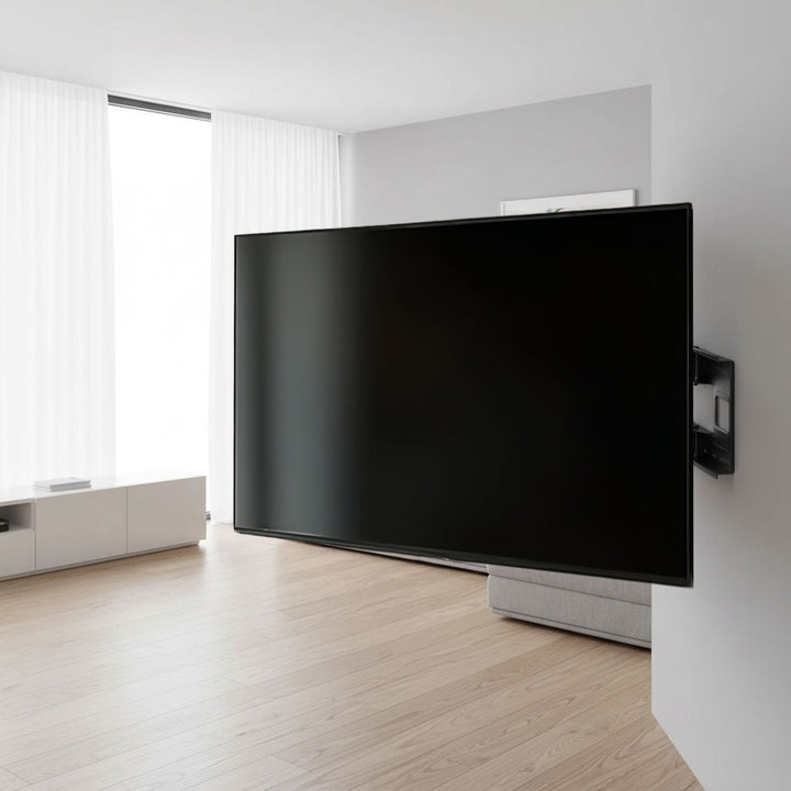 Supporto TV economico Maclean, max VESA900x600, 60-120", 120kg, nero, MC-482