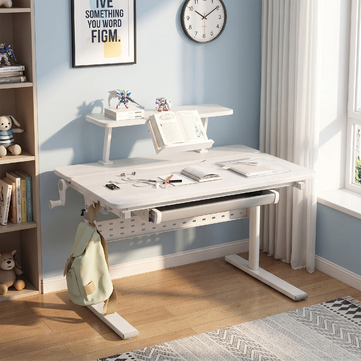 Scrivania per bambini Ergo Office, regolabile in altezza, grigio, max 40 kg, 900x600 mm, ER-483
