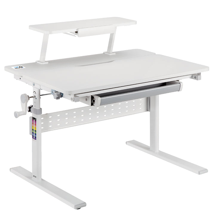 Scrivania per bambini Ergo Office, regolabile in altezza, grigio, max 40 kg, 900x600 mm, ER-483