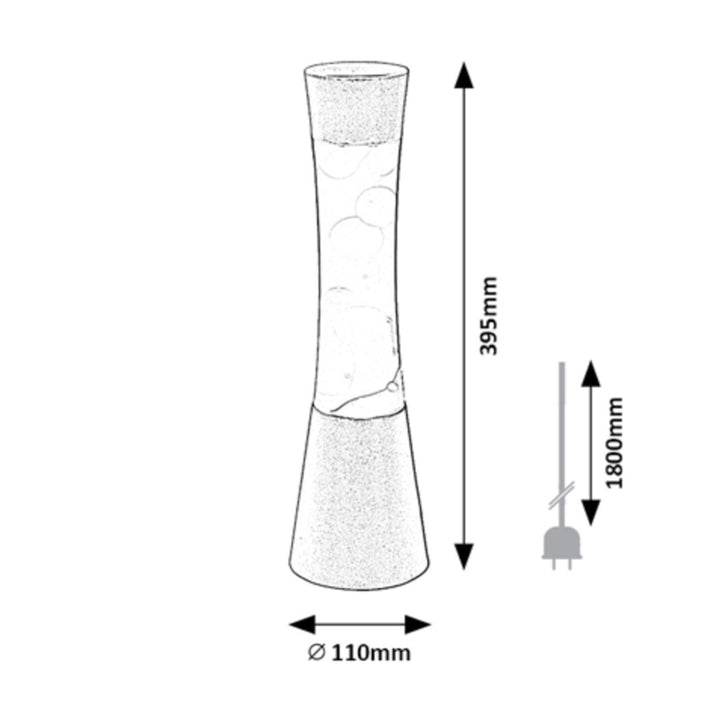 Minka,lavalamp Gy6.35 20W, 39,5 cm blu argento - lampada decorativa