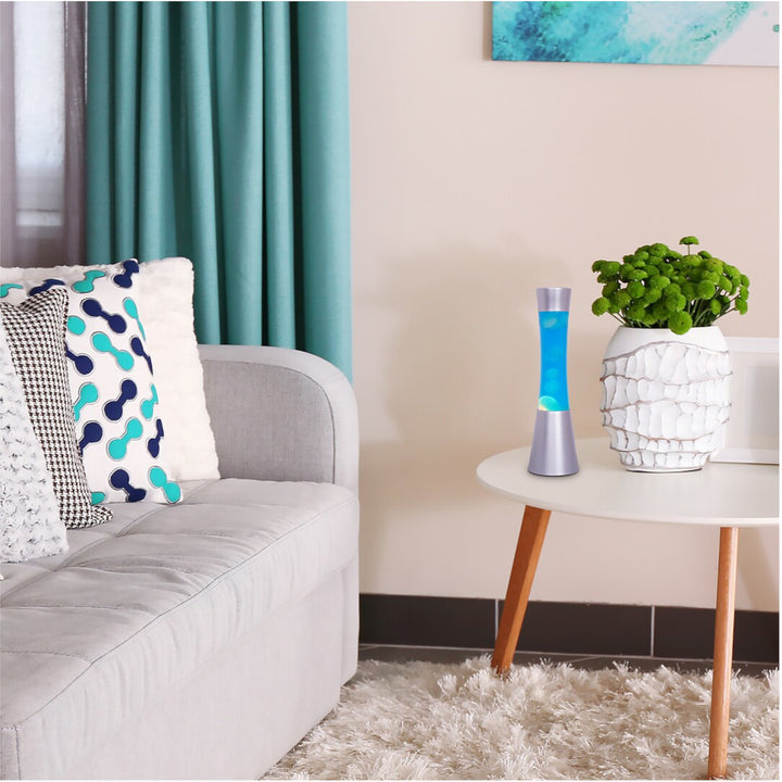 Minka,lavalamp Gy6.35 20W, 39,5 cm blu argento - lampada decorativa