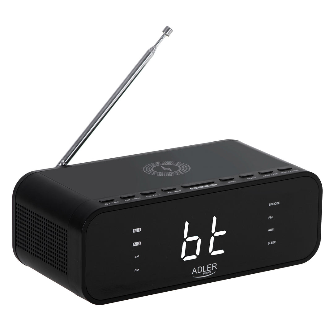 Radiosveglia FM con caricatore wireless e Bluetooth - Adler AD 1192B