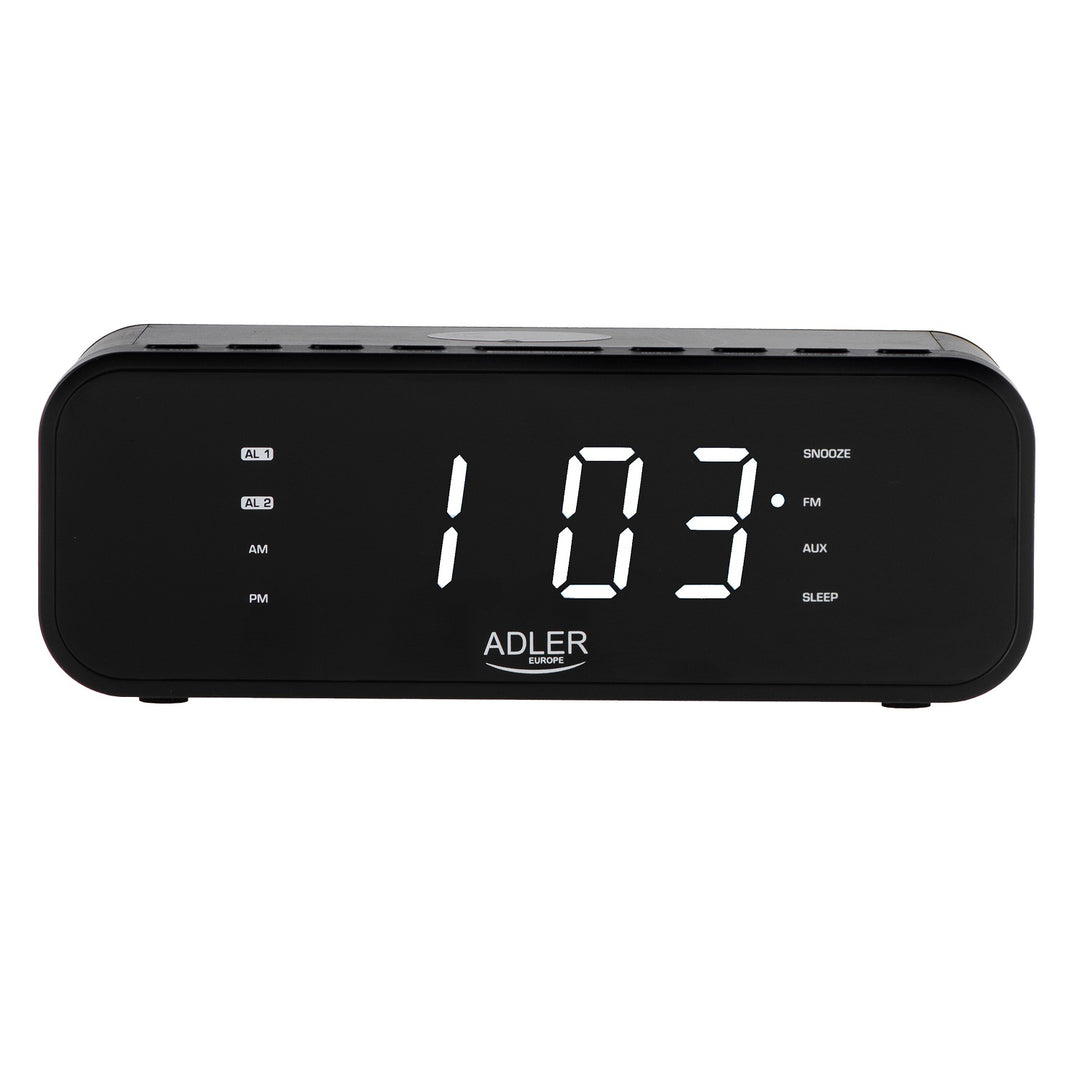 Radiosveglia FM con caricatore wireless e Bluetooth - Adler AD 1192B