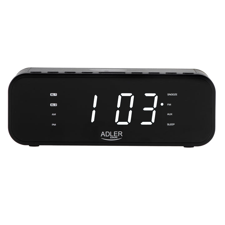 Radiosveglia FM con caricatore wireless e Bluetooth - Adler AD 1192B