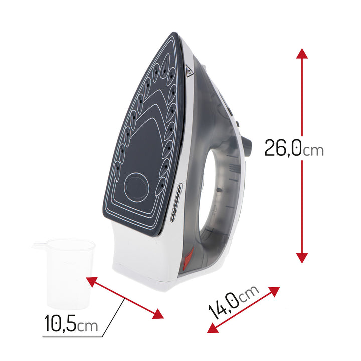 Ferro da stiro a vapore Mesko, potenza 2800 W, piastra in ceramica, MS 5037