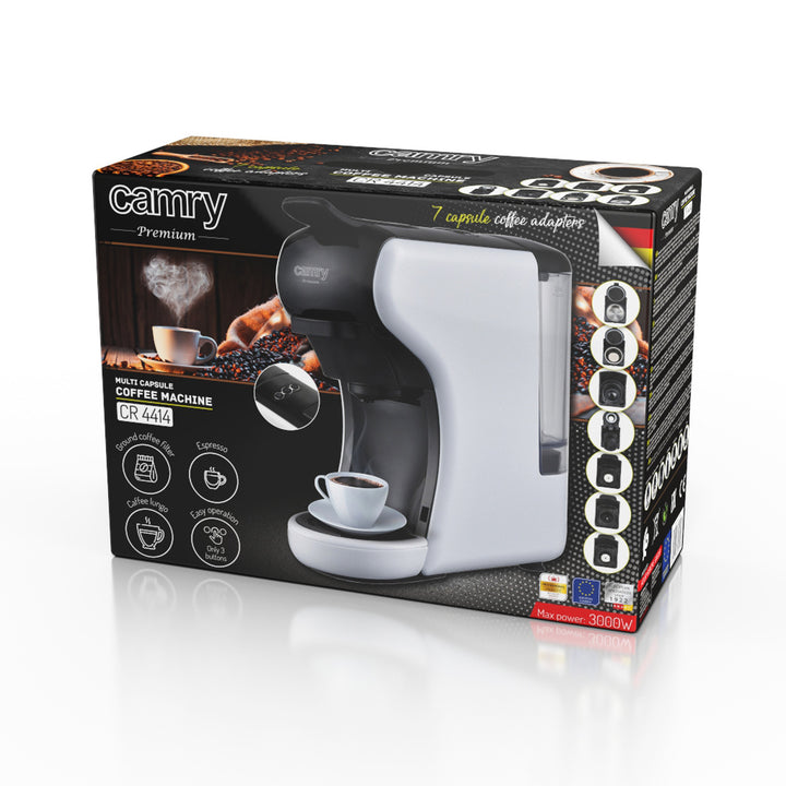 Macchina per caffè espresso Camry, a pressione, multi-capsula, 19 bar, CR 4414