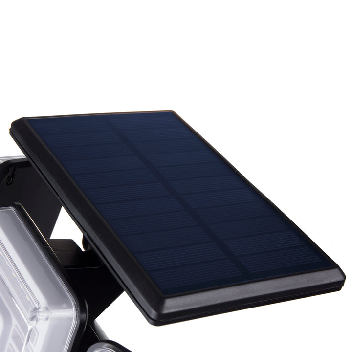 Maclean MCE615 Lampade solare da parete Lampade solari con sensore di movimento IP65 4W 320lm 122 LED SMD 4000K Illuminazione esterna bianco neutro 3 modalità di illuminazione Sensore crepuscolare