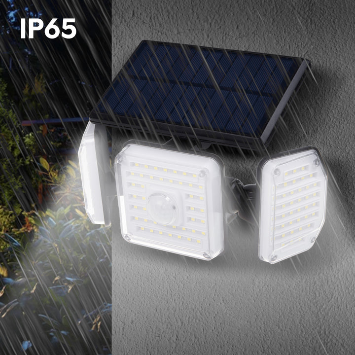 Maclean MCE615 Lampade solare da parete Lampade solari con sensore di movimento IP65 4W 320lm 122 LED SMD 4000K Illuminazione esterna bianco neutro 3 modalità di illuminazione Sensore crepuscolare