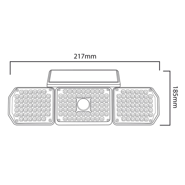 Maclean MCE615 Lampade solare da parete Lampade solari con sensore di movimento IP65 4W 320lm 122 LED SMD 4000K Illuminazione esterna bianco neutro 3 modalità di illuminazione Sensore crepuscolare