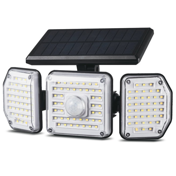 Maclean MCE615 Lampade solare da parete Lampade solari con sensore di movimento IP65 4W 320lm 122 LED SMD 4000K Illuminazione esterna bianco neutro 3 modalità di illuminazione Sensore crepuscolare