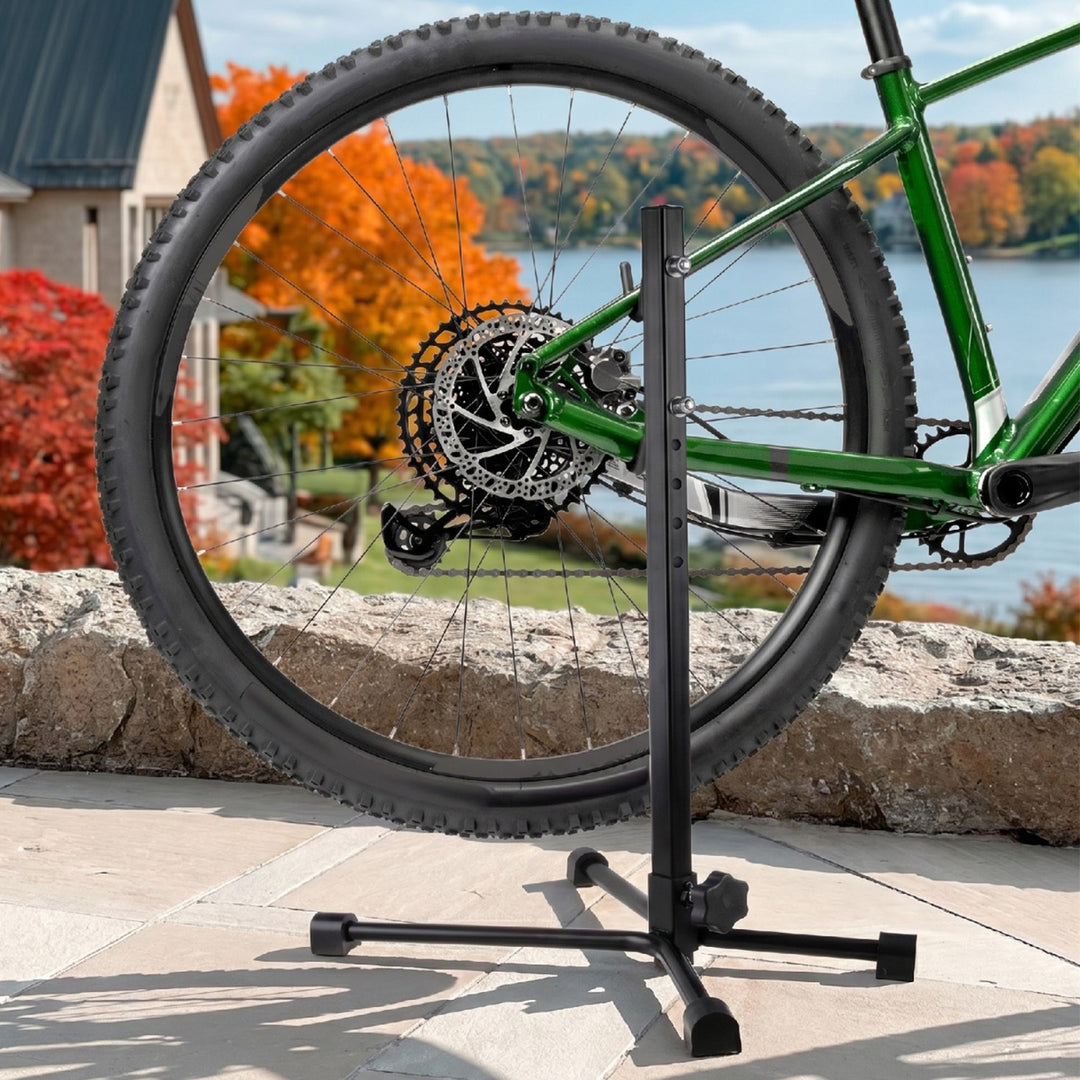 Maclean MC-434 Maniglia di servizio per bicicletta , in acciaio, carico massimo 20 kg, adatta a biciclette MTB con ruote fino a 27,5"