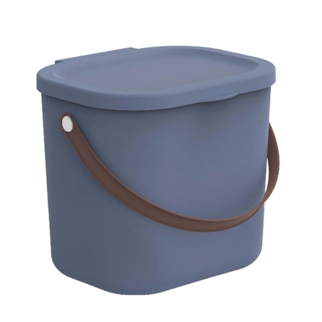Contenitore con coperchio 6L Sistema di stoccaggio Scatola di stoccaggio con maniglia Stoccaggio in plastica riciclata Senza BPA Blu scuro