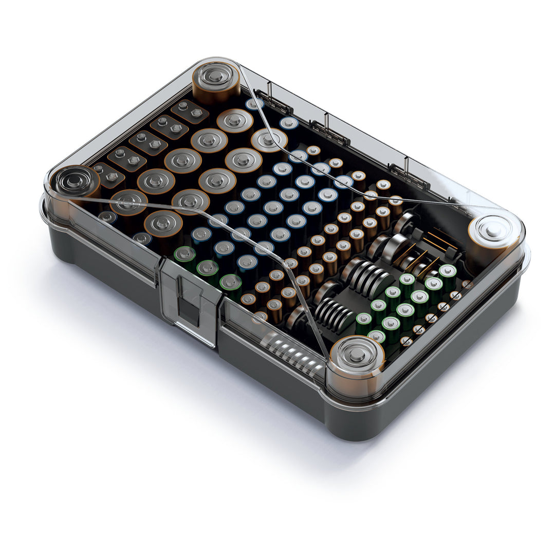 Kistenberg Battery Box KBB03 - Organizzatore per batterie - 115 spazi per le pile