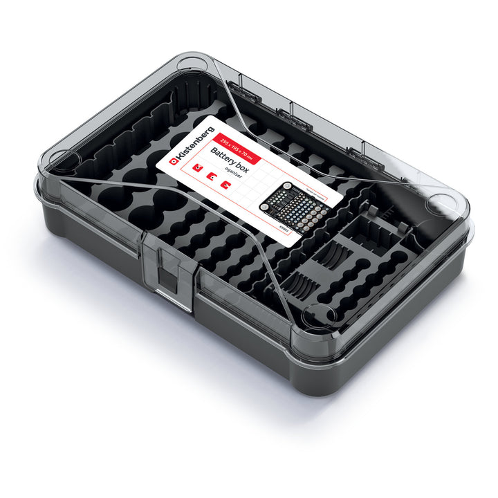 Kistenberg Battery Box KBB03 - Organizzatore per batterie - 115 spazi per le pile